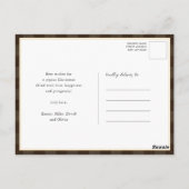 Elegantes White Script BLESSED Brown Buffalo Karie Postkarte (Rückseite)
