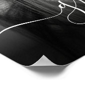 Elegantes White Script Foto Overlay Graduate Poste Poster (Ecke)