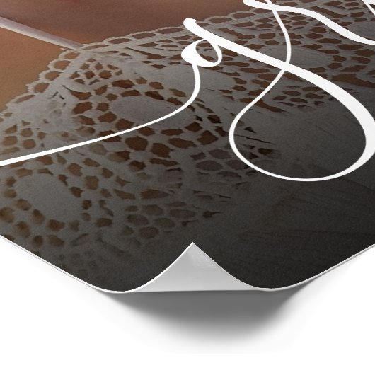 Elegantes White Script Foto Overlay Graduate Poster (Ecke)