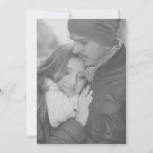 Elegantes White Script | Happy Couple Foto Black Einladung (Rückseite)