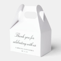 Elegantes White Script Wedding Custom Vielen Dank
