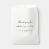 Elegantes White Script Wedding Custom Vielen Dank Geschenktütchen (Vorderseite)