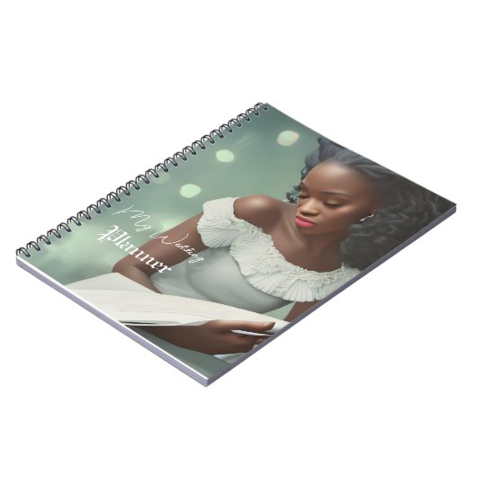 Elegantes White Script Wedding Journal Notizblock (Linke Seite)