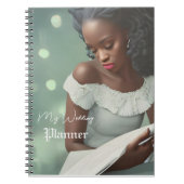 Elegantes White Script Wedding Journal Notizblock (Vorderseite)