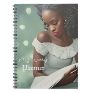 Elegantes White Script Wedding Journal Notizblock