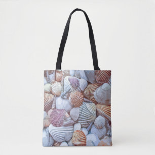 Elegantes White Seashells Artwork Gesamtbeutel Tasche