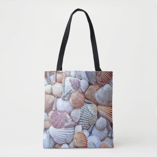 Elegantes White Seashells Artwork| Gesamtbeutel Tasche (Vorderseite)