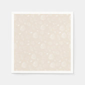 Elegantes White Seashells Beige Muster Serviette (Vorderseite)