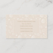 Elegantes White Seashells Beige Muster Visitenkarte (Rückseite)