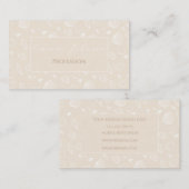 Elegantes White Seashells Beige Muster Visitenkarte (Vorne/Hinten)