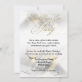 Elegantes White Silvester Party Einladung (Vorderseite)