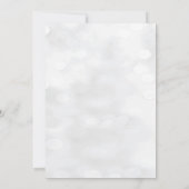 Elegantes White Snow & Gold Silvester Party Einladung (Rückseite)