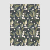 Elegantes White Snowberry Holiday Tissue Paper Seidenpapier (Vorderseite)