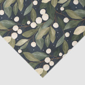 Elegantes White Snowberry Holiday Tissue Paper Seidenpapier (Ausschnitt)