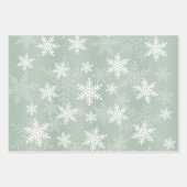 Elegantes White Snowflake Muster Winterfest Geschenkpapier Set (Vorderseite 3)