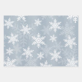 Elegantes White Snowflake Muster Winterfest Geschenkpapier Set (Vorderseite)