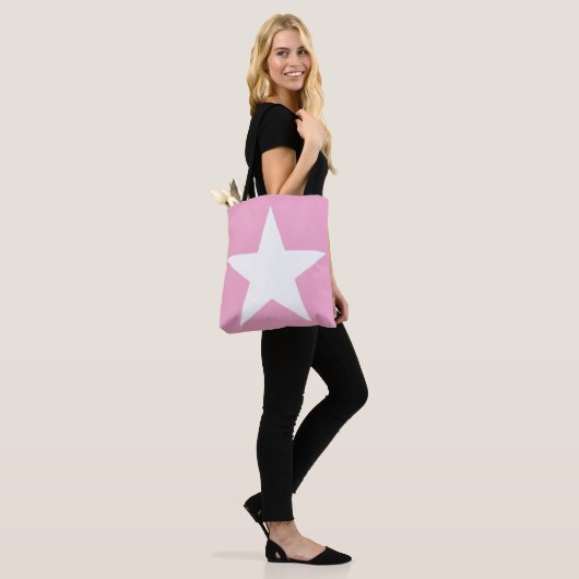 Elegantes White Star Design Modernes Niedliches Ro Tasche (Am Model)