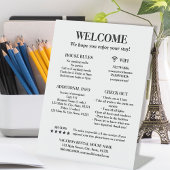 Elegantes White Vacation Rental House Willkommen Sockelschild