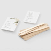 Elegantes White Watercolor Floral Wedding Program  Fächer (Non-assembled)