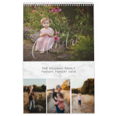 Elegantes White Watercolor Script Multi-Foto Kalender (Titelbild)