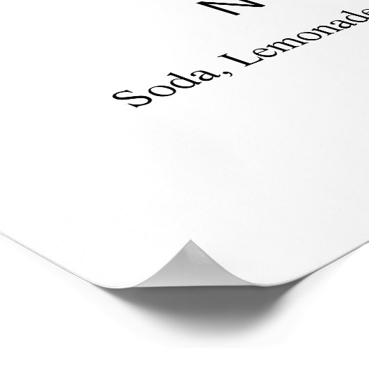 Elegantes White Wedding Bar Menu Poster (Ecke)