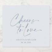 Elegantes White Wedding Champagne Flasche Label Schaumweinetikett (Einzelnes Label)