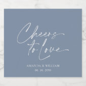 Elegantes White Wedding Champagne Flasche Label Schaumweinetikett (Einzelnes Label)