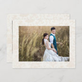 Elegantes White Wedding Foto Vielen Dank doppelsei (Vorne/Hinten)