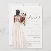 Elegantes White Wedding Gown Brautparty laden Dankeskarte (Vorderseite)