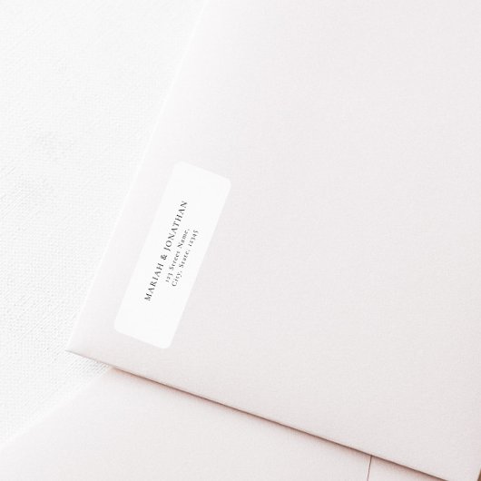 Elegantes White Wedding Return-Adressetikett