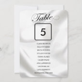 Elegantes White Wedding Tischnummer Seating Chart (Rückseite)