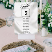 Elegantes White Wedding Tischnummer Seating Chart