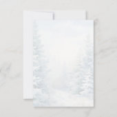 Elegantes White Winter Pine Brautparty Dankeskarte (Rückseite)