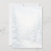 Elegantes White Winter Pine Brautparty Einladung (Rückseite)