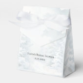Elegantes White Winter Pine Brautparty Geschenkschachtel (Vorderseite)