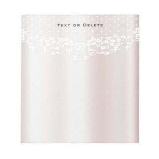 Elegantes Whitelace Floral Notepad Notizblock