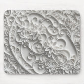 Elegantes Whitepaper Quilldesign Mousepad (Vorne)