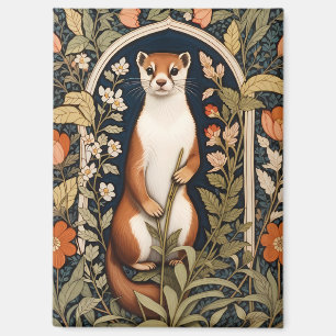 Elegantes Wiesel William Morris Inspiriertes Flora Magnet