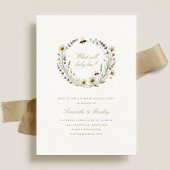 Elegantes Wildblume Baby Gender Reveal Party Einladung