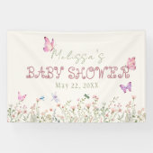 Elegantes Wildblume Baby Shower Banner (Horizontal)