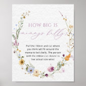 Elegantes Wildblume Baby Shower Game Poster (Vorne)