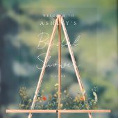 Elegantes Wildblume Brautparty Acrylschild (Neutral)