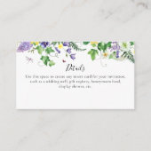 Elegantes Wildblume Brautparty Begleitkarte (Vorderseite)