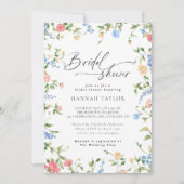 Elegantes Wildblume Brautparty Einladung (Vorderseite)