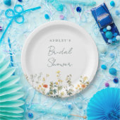 Elegantes Wildblume Brautparty Pappteller (Party)