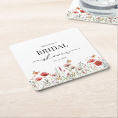 Elegantes Wildblume Brautparty Rechteckiger Pappuntersetzer (angewinkelt)