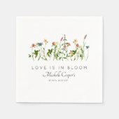 Elegantes Wildblume Brautparty Serviette (Vorderseite)