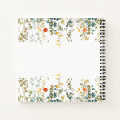 Elegantes Wildblume Feld Personalisiert Notizblock (Rückseite)