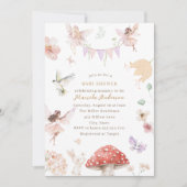 Elegantes Wildblume Garden Baby Einladung (Vorderseite)