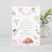 Elegantes Wildblume Garden Baby Einladung (Stehend Vorderseite)